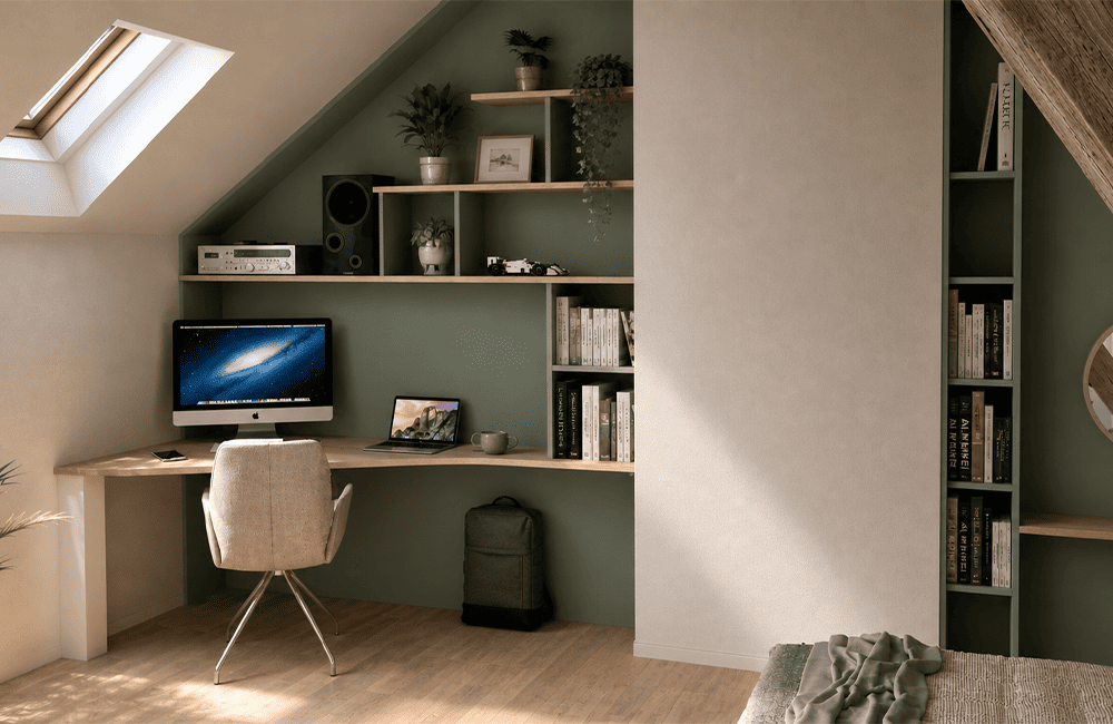 Espace bureau sur mesure pour le télétravail